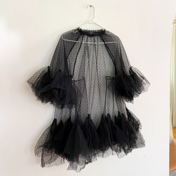 Anthropologie Dresses & Skirts - NWT Anthropologie Mini Tulle Layer - Black Motif - L/XL